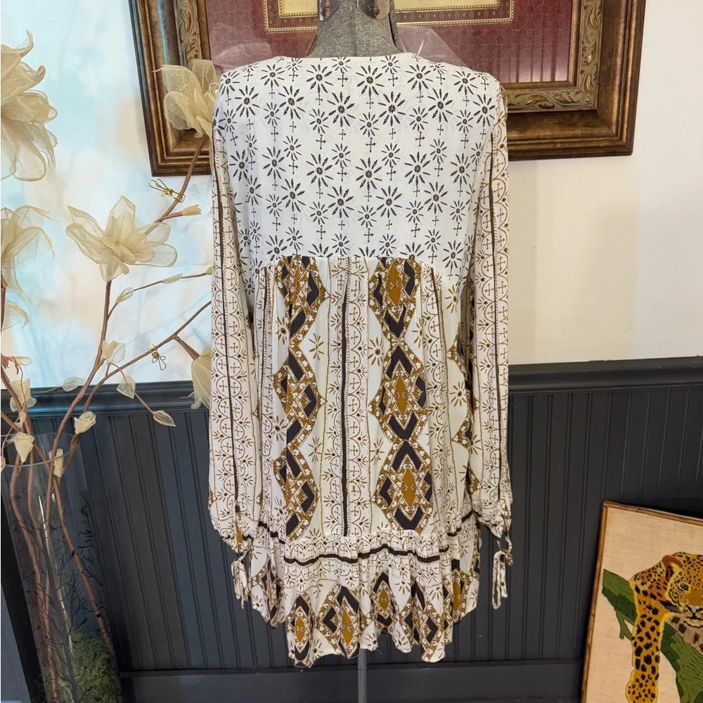 Free People Down By The Bay Plunging Tunic/Dress ~ Size Medium 💚🍄